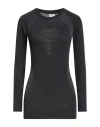 Uyn Woman Sweater Charcoal Size S/m Polyester, Lyocell, Polyamide, Cashmere, Polypropylene In Gray