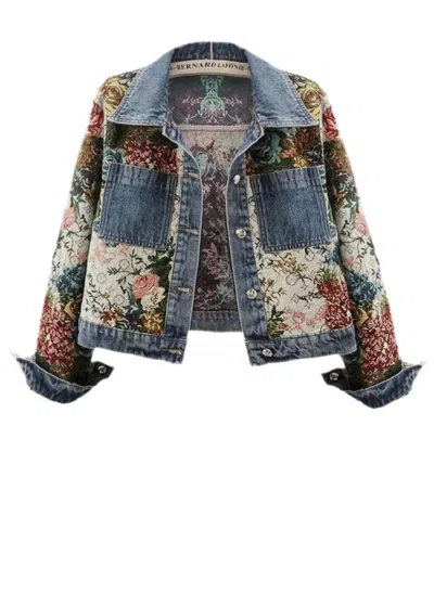 Uzwholesale Women's Louis Denim Jacket In Multi In Gray