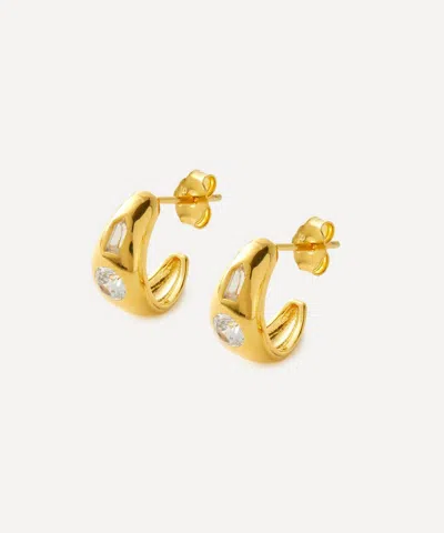 V By Laura Vann 18ct Gold-plated Tina Hoop Earrings