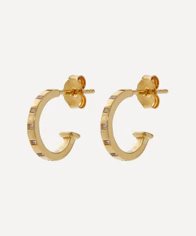 V By Laura Vann 18ct Gold-plated Vermeil Silver Baguette Cut Hoop Earrings