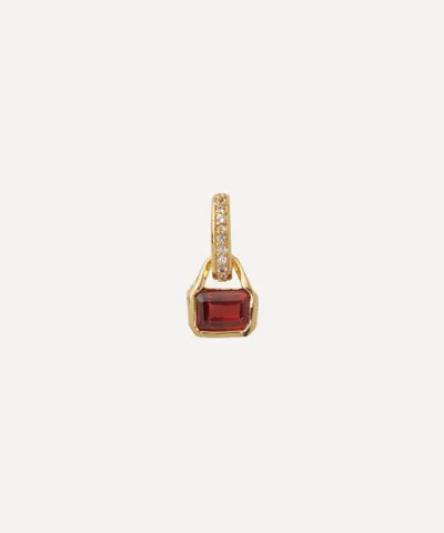 V By Laura Vann 18ct Gold-plated Vermeil Silver Garnet Charm