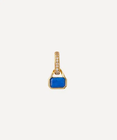 V By Laura Vann 18ct Gold-plated Vermeil Silver Lapis Charm