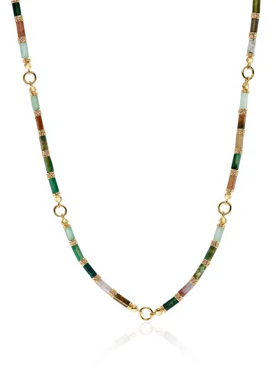 V By Laura Vann Embellished 18kt Gold-plated Necklace In Multi