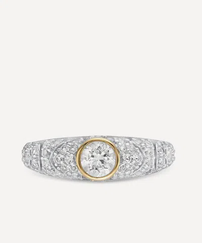 V By Laura Vann Mixed Metal Slimline Deco Ring