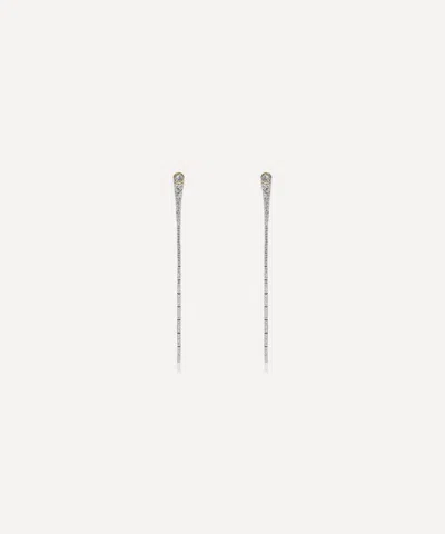 V By Laura Vann Mixed Metal Slimline Long Deco Drop Earrings