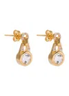 V By Laura Vann Olive 18kt Gold Vermeil Drop Earrings In Gold
