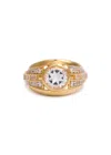 V By Laura Vann Olive 18kt Gold Vermeil Ring In Gold
