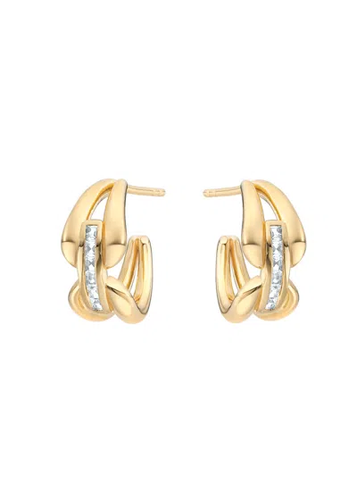 V By Laura Vann Rene 14kt Gold Vermeil Hoop Earrings