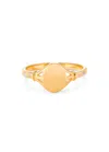V By Laura Vann Tilly 18kt Gold-plated Signet Pinky Ring In Gold