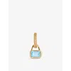 V BY LAURA VANN V BY LAURA VANN WOMEN'S GOLD DECEMBER 18CT YELLOW GOLD-PLATED RECYCLED STERLING-SILVER BLUE TOPAZ AN