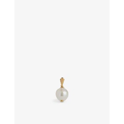 V By Laura Vann Womens Coco Baroque Pearl Drop 18ct Yellow-gold Plated Sterling-silver Earring