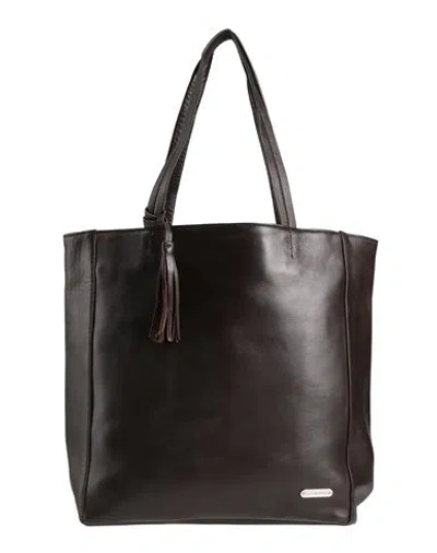 V By Muubaa Woman Handbag Chocolate Brown Size - Leather
