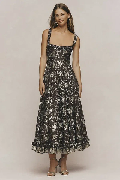 V. Chapman Alexis Midi Dress In Black
