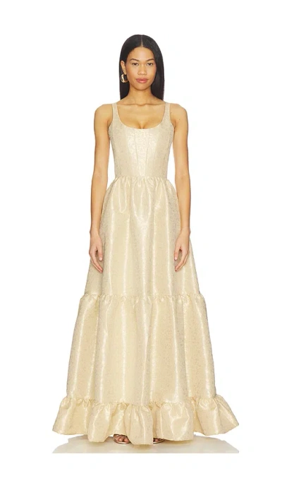 V. Chapman Avery Dress In Gold