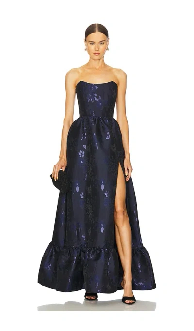 V. Chapman Charlotte Dress In Navy Floral