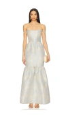 V. Chapman Cherie Gown In Sky Windsor Brocade