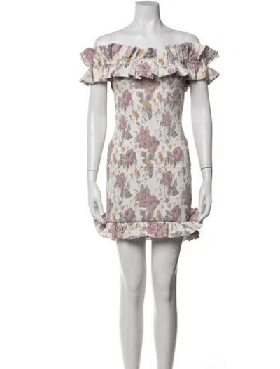 Pre-owned V. Chapman Floral Print Mini Dress In Multi
