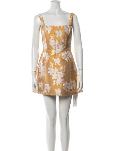 Pre-owned V. Chapman Floral Print Mini Dress W/ Tags In Multicolor