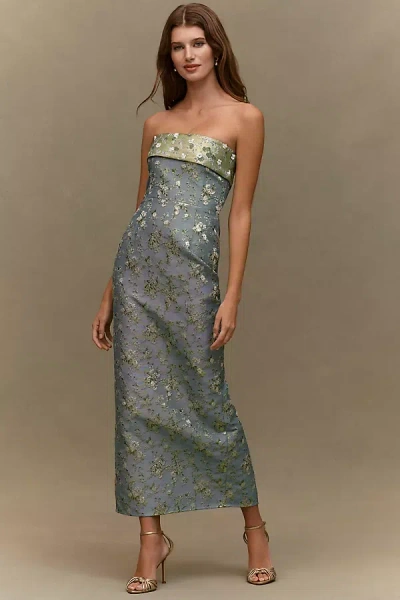 V. Chapman Kennedy Strapless Maxi Dress In Blue