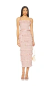 V. Chapman Lily Midi Dress In Light Pink Tapestry Rose