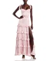 V. Chapman Lisianthus Sleeveless Ruffled Corset Gown In Blush Bouqet