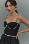V. Chapman Lucetta Corset Tiered Maxi Dress In Black