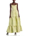 V. Chapman Lucetta Dress In Chartreuse Windsor