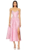 V. Chapman Lucia Corset Midi Dress In Orchid Haze Windsor