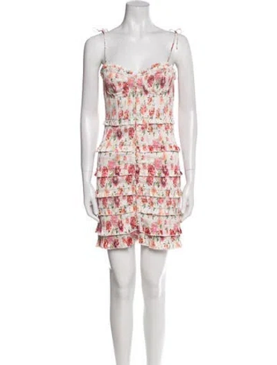 Pre-owned V. Chapman Printed Mini Dress In Multi