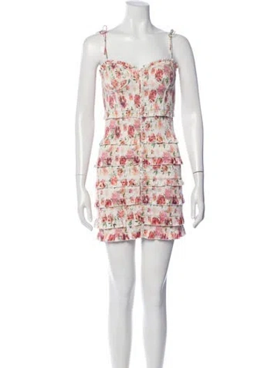 Pre-owned V. Chapman Printed Mini Dress In Multi