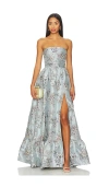 V. Chapman Regina Gown In Gray