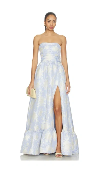 V. Chapman Regina Gown In Blue