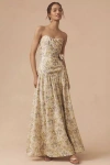 V. Chapman Rosamund Organza Strapless Sweetheart Corset Drop-waist Maxi Gown