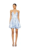 V. Chapman Savannah Mini Dress In Chambray Blue Baroque
