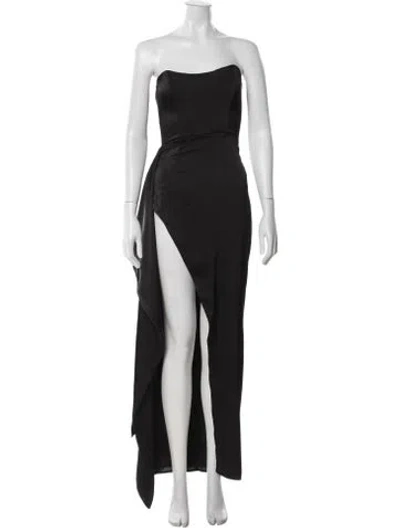 Pre-owned V. Chapman Strapless Long Dress In Black
