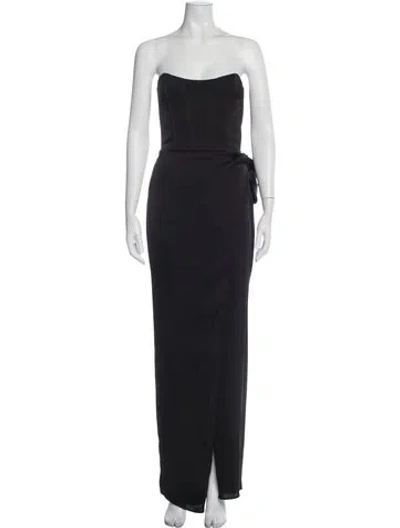 Pre-owned V. Chapman Strapless Long Dress In Black