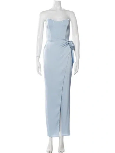 Pre-owned V. Chapman Strapless Long Dress In Blue
