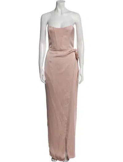 Pre-owned V. Chapman Strapless Long Dress In Pink