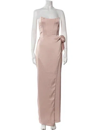 Pre-owned V. Chapman Strapless Long Dress In Pink