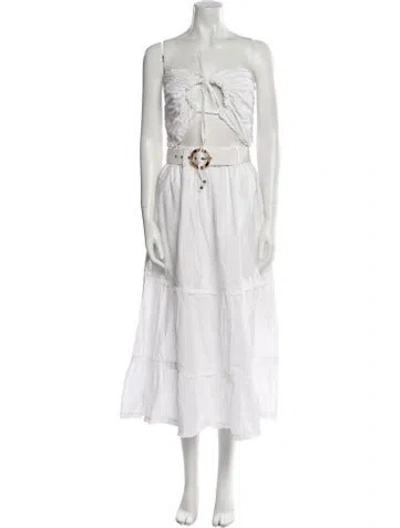 Pre-owned V. Chapman Strapless Long Dress In White