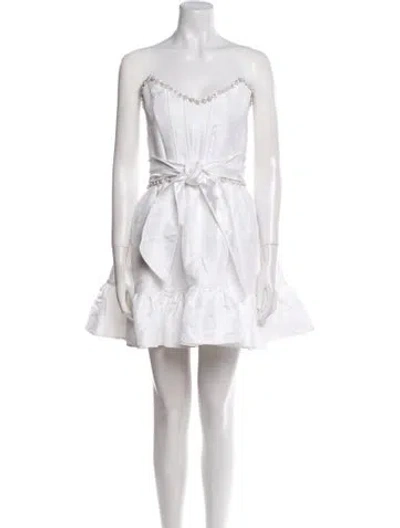 Pre-owned V. Chapman Strapless Mini Dress W/ Tags In Gray