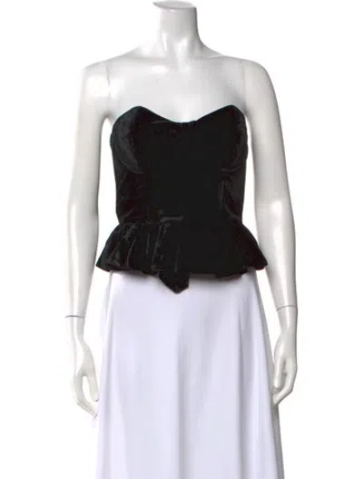 Pre-owned V. Chapman Strapless Top In Black