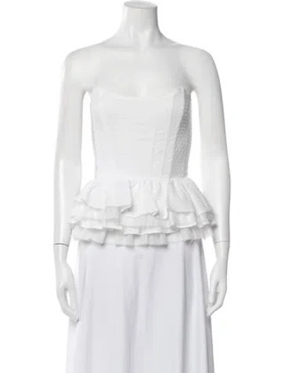 Pre-owned V. Chapman Strapless Top In White