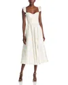 V. Chapman Vera Corset Midi Dress In Sky Windsor Brocade