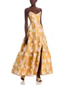V. Chapman Vivian Dress In Gold Baroque Floral