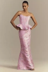V. Chapman Waverly Brocade Fit & Flare Skirt Set In Pink
