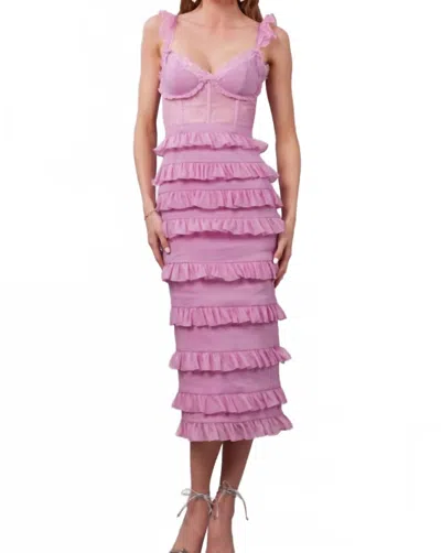V. Chapman Women's The Fiorenza Dress In Mauve Mist In Pink