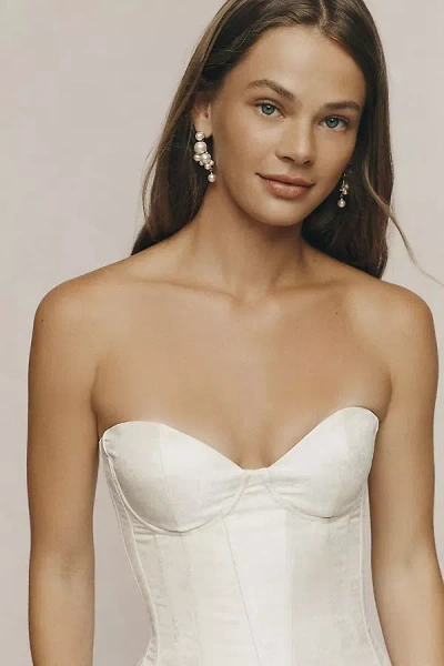 V. Chapman X Anthropologie Weddings Carolena Bustier Top In White