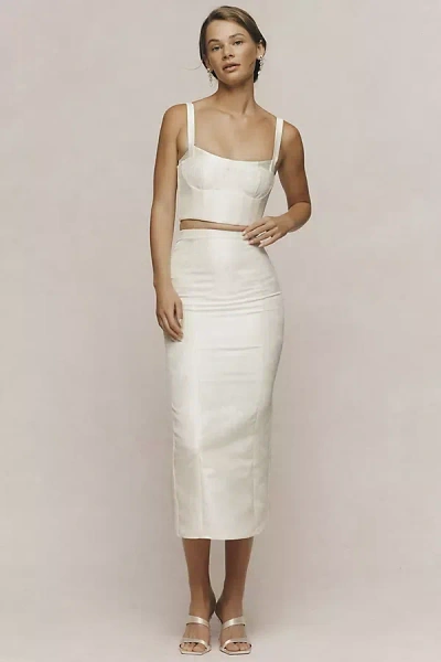 V. Chapman X Anthropologie Weddings Piper Maxi Skirt In White