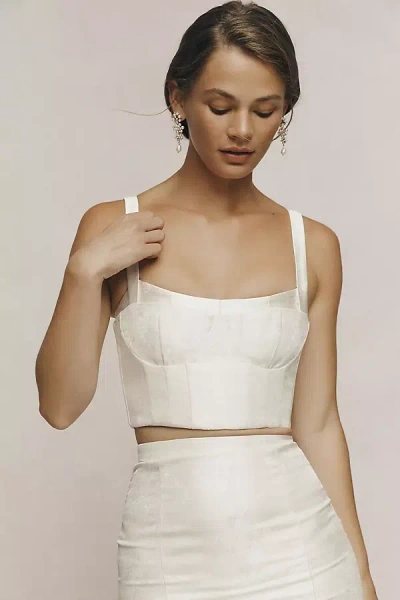 V. Chapman X Anthropologie Weddings Rumi Corset Top In Metallic
